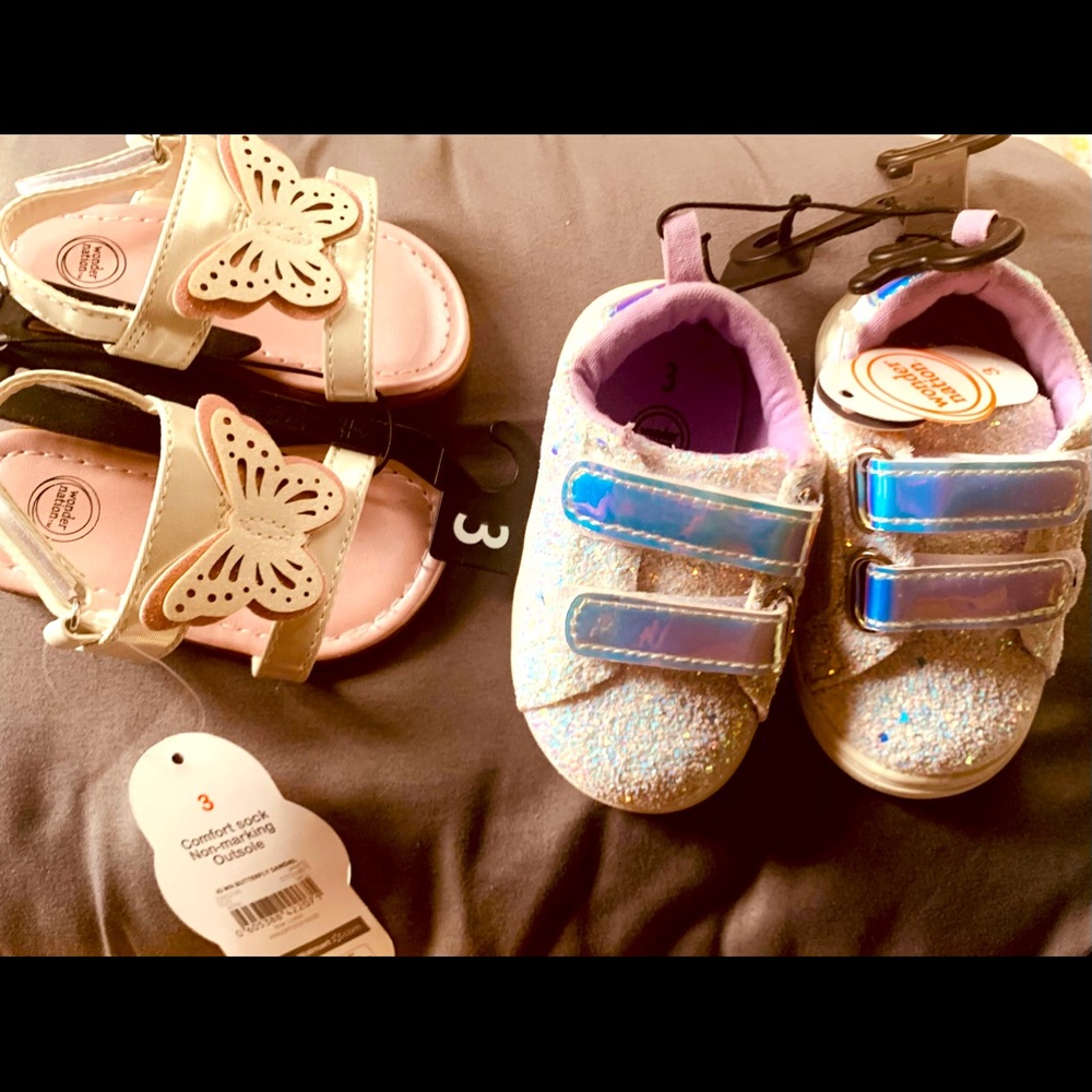 Wonder nation infant girl shoe bundle.